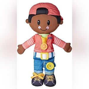 Playskool Dressy Dressing Doll - Zipper, Button, Tie, NEW